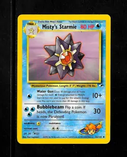 Pokemon Card- Misty's Starmie -# 56/132 - Stage 1 -80HP - LV.35- 2000 - NM - Image 1