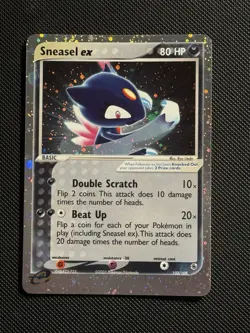 Pokemon Card Sneasel ex EX Ruby & Sapphire Holo Ultra Rare 103/109 2003 - Image 1