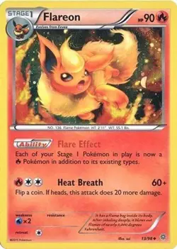 Flareon (Cosmos Holo) 013/098 Promo Miscellaneous Cards & Products Pokemon LP/MP - Image 3