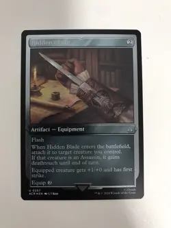Hidden Blade Etched Foil MTG Magic the Gathering Card NM Near Mint ACR - Image 1