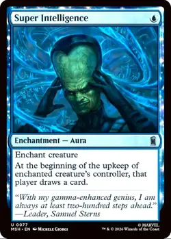 X 1 Super Intelligence NM-M Marvel Super Heroes Magic the Gathering - Image 1