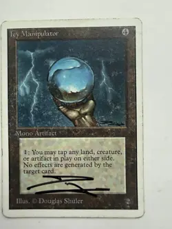 Icy Manipulator MTG Magic Unlimited Signed Doug Shuler Vintage - Image 1