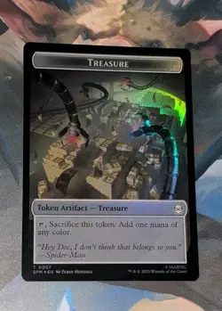 MTG Marvel's Spider-Man *FOIL * Token SPIDER ** TREASURE NM - Image 2
