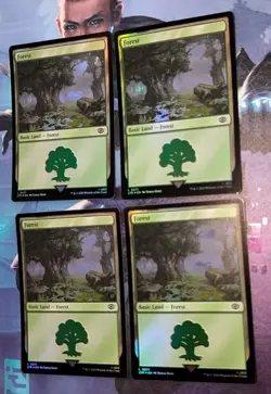 MTG 4 x *FOIL * Lord Of The Rings FOREST #271 NM - Image 1