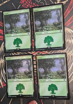 MTG 4 x *FOIL * Lord Of The Rings FOREST #271 NM - Image 2