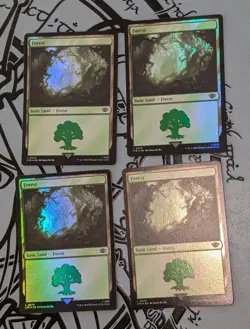MTG 4 x *FOIL * Lord Of The Rings FOREST #270 NM - Image 2