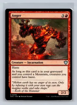 Anger 235 Uncommon Commander: Secrets of Strixhaven Magic: The Gathering NM - Image 1
