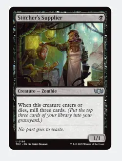 Stitcher's Supplier | MTG Tarkir Dragonstorm TDC | Black Zombie Mill | NM - Image 1