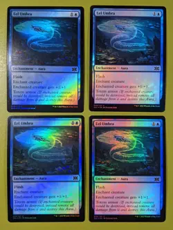 FOIL Eel Umbra x4 Double Masters 2022 4x Magic the Gathering MTG - Image 1