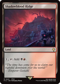 MTG magic 1x Shadowblood Ridge SURGE FOIL (M/NM) Commander Final Fantasy - Image 1