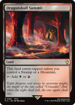 MTG magic 1x Dragonskull Summit SURGE FOIL (M/NM) Commander Final Fantasy - Image 1