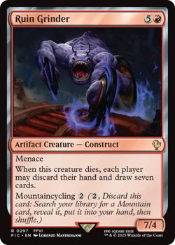 MTG magic 1x Ruin Grinder SURGE FOIL (M/NM) Commander Final Fantasy - Image 1