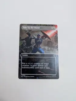 MTG - Take Up the Shield (Borderless) - Marvel Super Heroes NM/M Condition - Image 1