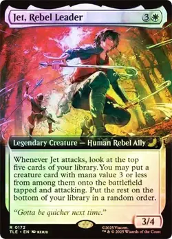 Jet, Rebel Leader Foil Extended Art Avatar: The Last Airbender NM MTG - Image 1