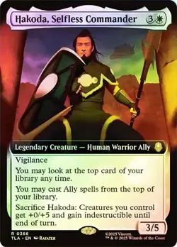 Hakoda, Selfless Commander Foil Extended Art Avatar: The Last Airbender NM MTG - Image 1