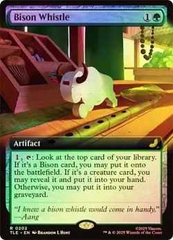Bison Whistle Foil Extended Art Avatar: The Last Airbender NM MTG - Image 1
