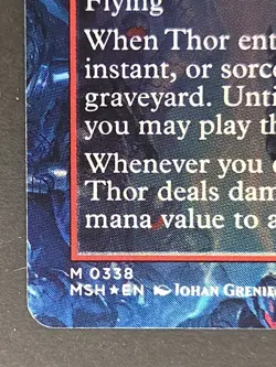 Thor God of Thunder | Marvel Super Heroes MSH | M0338 Borderless Foil MTG Magic - Image 2