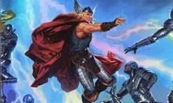 Thor God of Thunder | Marvel Super Heroes MSH | M0338 Borderless Foil MTG Magic - Image 3