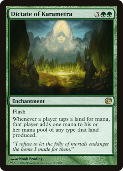 Dictate of Karametra #121 (MP) Journey Into Nyx JOU Magic MTG - Image 1