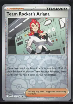 Team Rocket's Ariana 171/182 2025 Uncommon Destined Rivals Pokemon Reverse Holo - Image 1