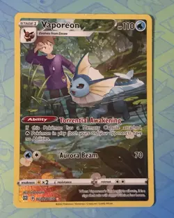 Vaporeon TG02/TG30 Holo Brilliant Stars Trainer Gallery Pokemon NM - Image 1