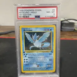 1999 Pokemon Articuno #2 Fossil 1st Edition Holo Rare PSA 8 NM-MINT - Image 1