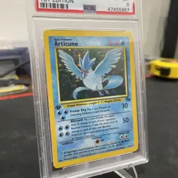 1999 Pokemon Articuno #2 Fossil 1st Edition Holo Rare PSA 8 NM-MINT - Image 2