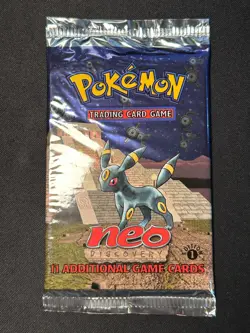 1st Edition Neo Discovery Booster Pack Umbreon Art Factory Sealed Pokemon Cards - Image 1