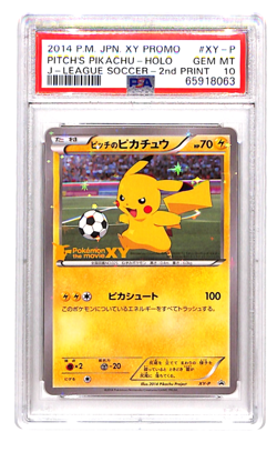 2014 Pokemon Japanese Pitch's Pikachu Holo World Cup Soccer PSA 10 RARE #XY-P - Image 1