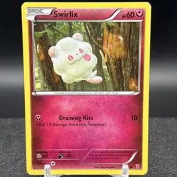 Swirlix 1/30 Common XY Trainer Kit Bisharp and Wigglytuff Pokemon Card - Image 1