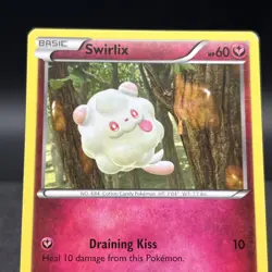 Swirlix 1/30 Common XY Trainer Kit Bisharp and Wigglytuff Pokemon Card - Image 5