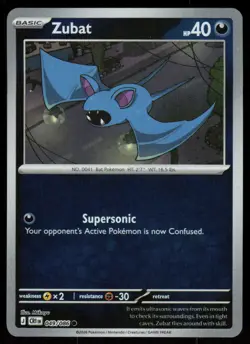 Zubat 049/086 Common Chaos Rising Pokemon Reverse Holo Near Mint - Image 1