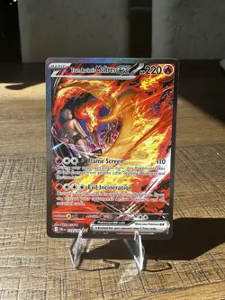 Pokemon TCG Team Rocket's Moltres ex 229/182 Sv10 Destined Rivals SIR Holo NM - Image 1