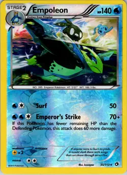 Empoleon 35/113 Rare Legendary Treasures Pokemon Reverse Holo NM-LP - Image 1