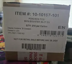 2025 Pokemon TCG Destined Rivals Sv10 Booster Box Case Factory Sealed (6 Boxes) - Image 1