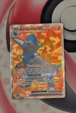 RAMPARDOS EX 100/084 ULTRA RARE PITCH BLACK POKEMON HOLO NM/M - Image 1