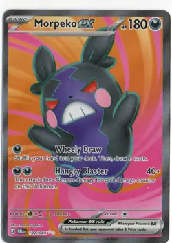 MORPEKO EX 102/084 ULTRA RARE PITCH BLACK POKEMON HOLO NM/M - Image 1