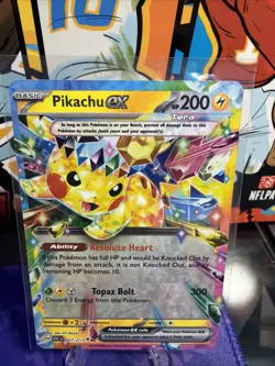 Pikachu ex 057/217 Tera Full Art Ultra Rare Holo Pokemon Near Mint - Image 1