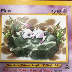 Pokemon Wotc Black Star Promo #47 Mew On a Lilly Pad - FREE SHIPPING!!! - Image 1