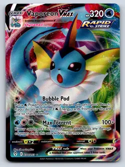 Vaporeon VMAX 030/203 Holo VMAX Rare Evolving Skies Pokemon Near Mint - Image 1