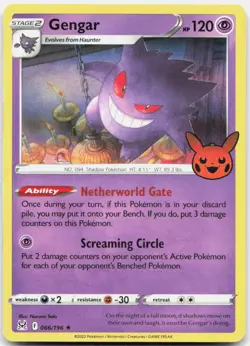 Gengar (2022 Copyright Date) 066/196 Holo Trick or Trade BOOster 2023 Pokemon LP - Image 1
