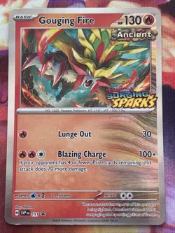 Gouging Fire SVP 151 Black Star Promo Surging Sparks Pokemon TCG Near Mint NM - Image 1