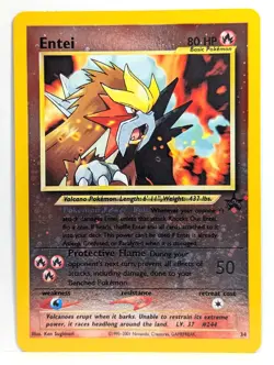 Pokemon Entei Black Star Promo Reverse Holo #34 LP - Image 1