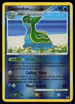 Gastrodon East Sea 21/111 Rare Rising Rivals Pokemon Reverse Holo HP - Image 1