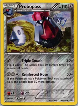 Pokemon TCG Probopass 95/160 Primal Clash Rev Holo LP - Image 1