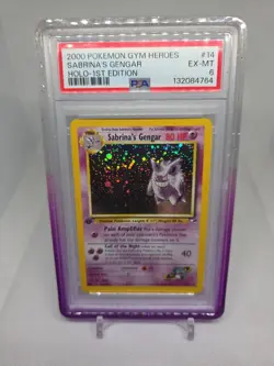 2000 Pokemon Gym Heroes 1st Edition #14 Sabrina's Gengar Holo PSA 6 EX-MT - Image 2