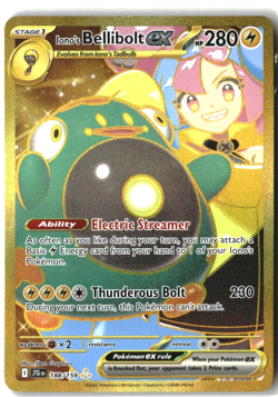 Pokemon TCG: Iono's Bellibolt ex Sv09 Journey Together Hyper Rare 188/159 - Image 1