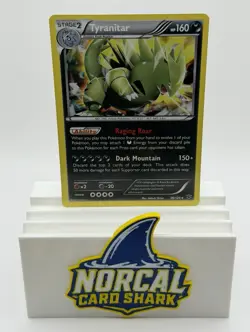 Pokemon TCG Tyranitar 56/124 Steam Siege Cosmos Holo Rare Stage 2 ENG 160HP - Image 1
