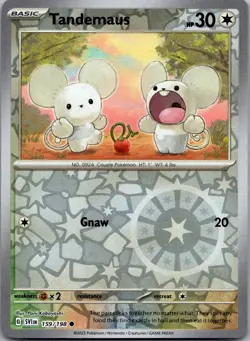 Tandemaus 159/198 Common Scarlet & Violet Pokemon Reverse Holo Near Mint - Image 1