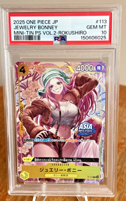 One Piece PSA 10 Jewelry Bonney P-113 Mini-Tin PS Vol.2 Promo Foil JP 2025 - Image 1